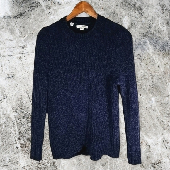 Jachs Girlfriend Blue Ribbed Sweater - Picture 1 of 5